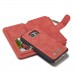 Samsung Galaxy S7 Edge - CaseMe Vintage 2 in 1 PU Leather Flip Zipper Wallet Protective Cover Case - Red